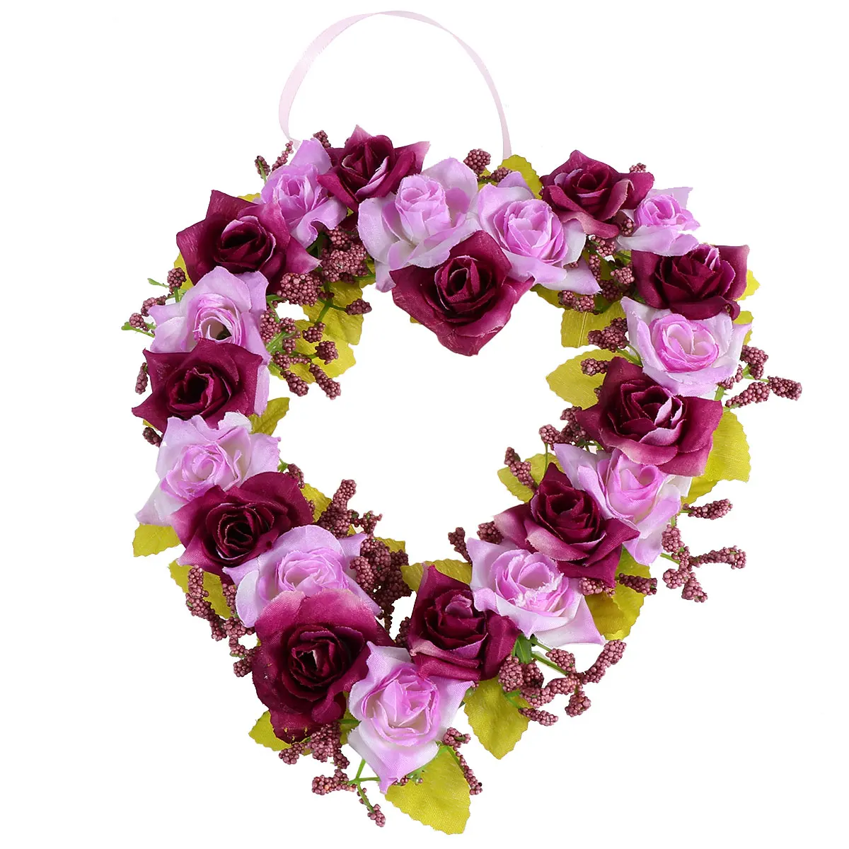 

Fake Flower Wreath Home Decor Artificial Garlands Wreaths Shape Wall