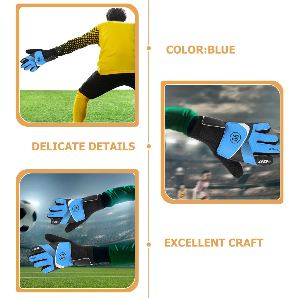 1 Pair of Children Soccer Training Gloves Football Match Wear-Resistant Gloves Goalkeeper glove soccer gloves