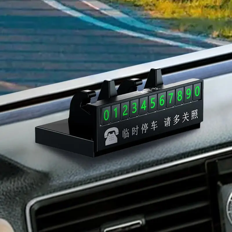 Temporary Car Parking Phone Diffuser Temporary Stop Telephone Number Plate Car Dashboard Secure Multifunctional Auto Stop Phone