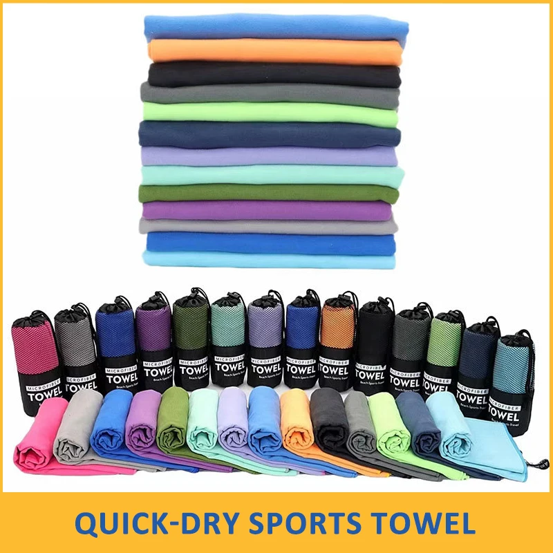 Quick-Drying Sports Towel Microfiber Ultra Soft Lightweight Super Absorbent Towel for Fitness Swimming Yoga Beach Camping Travel