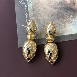 Statement Stud Earrings Crystal Stone Drop Brincos For Women's Accessories