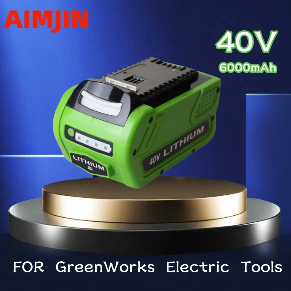 

6000mAh GreenWorks 40V Replacement Battery 29462 29472 40V 6.0Ah Tools Lithium ion Rechargeable Battery 22272 20292 22332