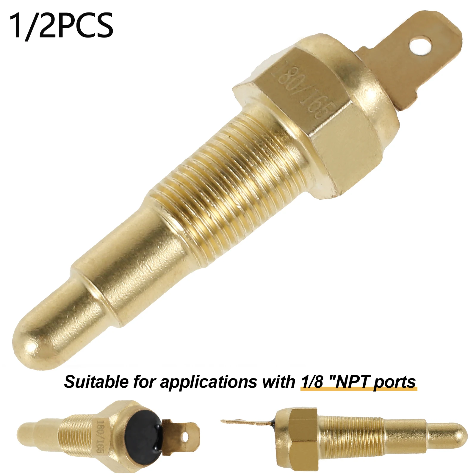 

1Pc Engine Cooling Fan Thermostat Temperature Sensor Switch 1/8"NPT 180 Fahrenheit on 165 Fahrenheit Off for Water Oil Coolant