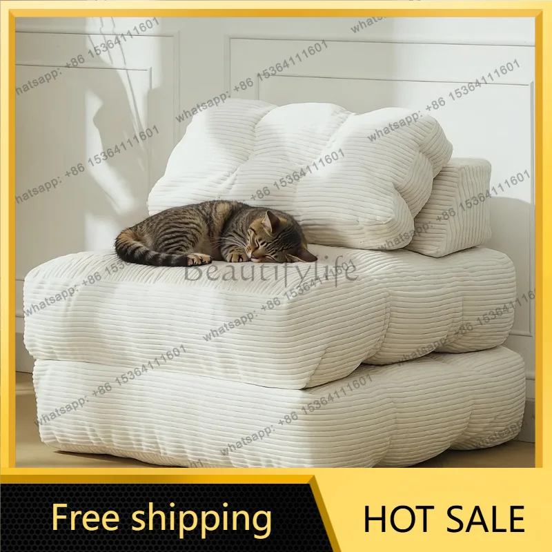 LJY Compact Folding Sofa Bed,Single Size Compression Couch for Small Spaces,Portable Foldable Lounge Chair,Space-Saving  Sofa