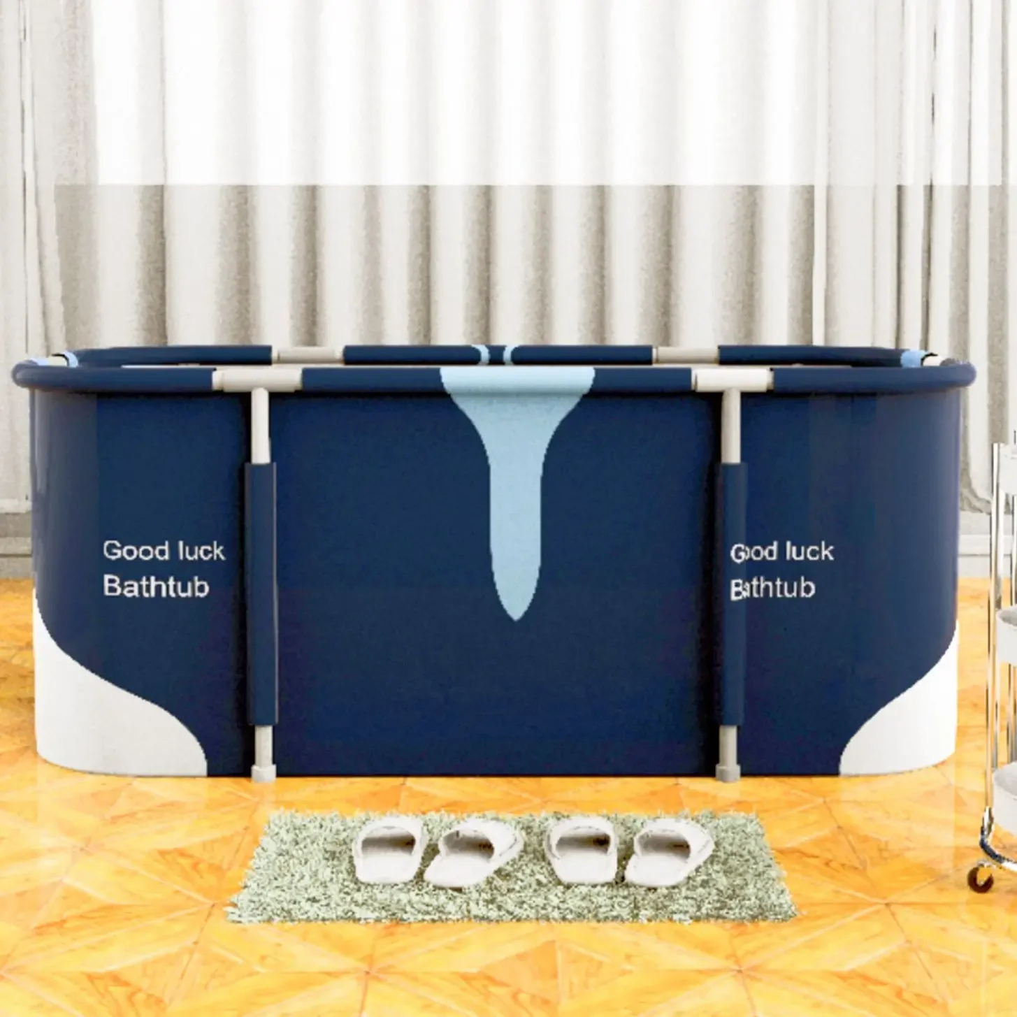 

120/140CM Large Portable Bathtub Folding Bath Bucket Thicken Shower Barrel Large Tub Baby Swimming Pool Family Bathroom Spa Tub