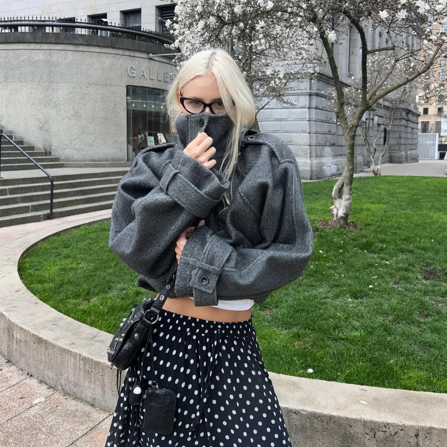 2025 NEW Autumn Fashion Casual Solid Loose Jackets Women Full Sleeve Single Breasted Stand Collar Short Coats Lady Outwears