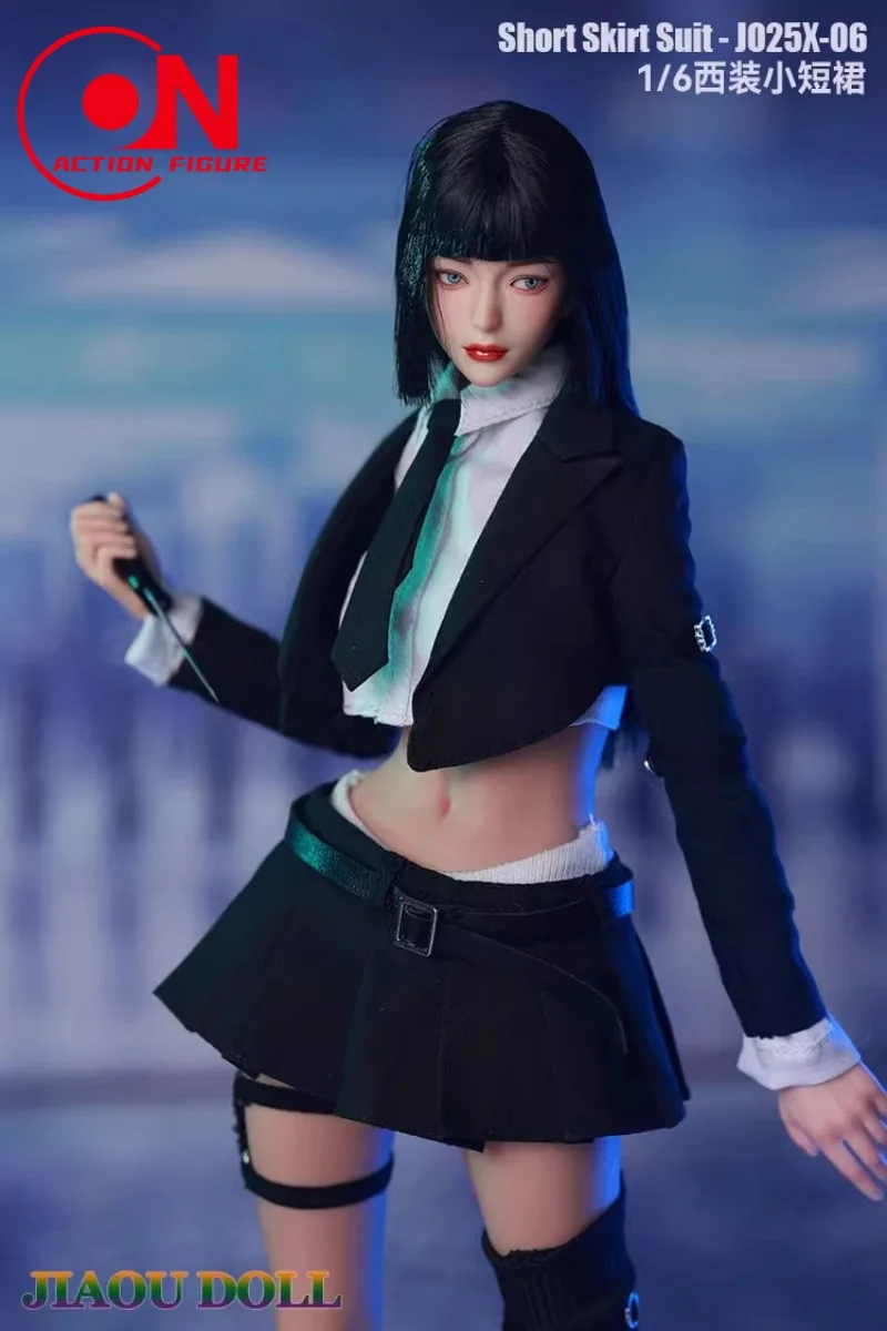 JO25X-06 JO25X-07 1/6 échelle femme taille exposée demi-jupe costume noir ensemble de vêtements modèle adapté 12 pouces PH TBL soldat figurine d'action