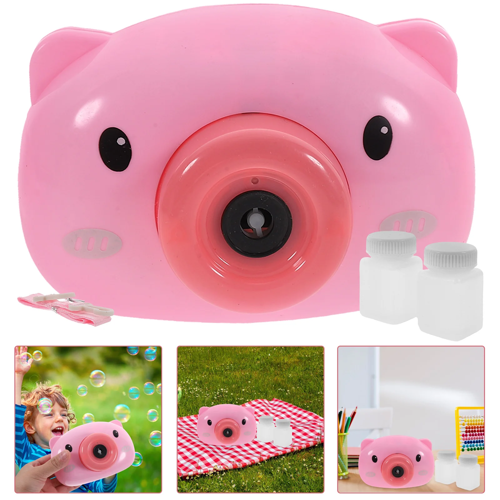 1 Set Bubble Machine Kit Elektrische Bubble Maker Mini Bubble Maker Bubble Blower voor kinderen, meisjes, vrienden zonder (roze)