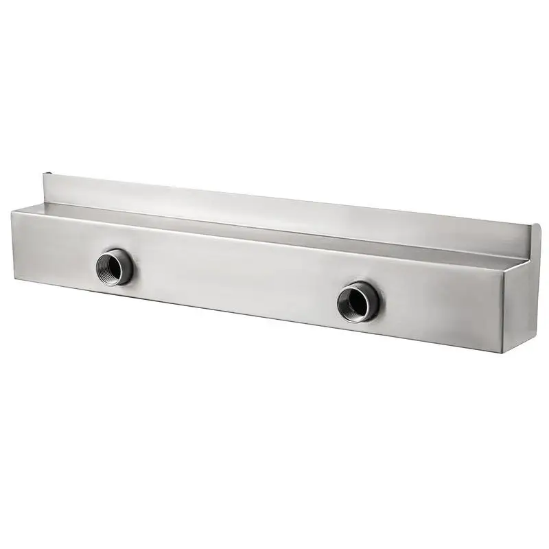 Fontana a cascata per piscina 23,6"x4,5"x3,1" in acciaio inox 304 con decorazione a fontana d'acqua per laghetto da giardino