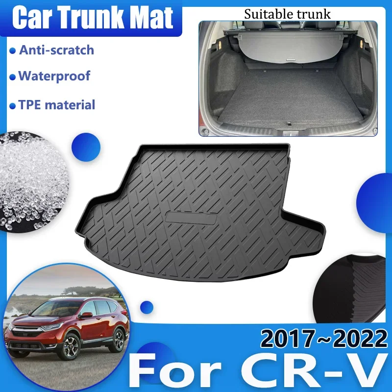 

Fit For Honda CR-V Breeze 2017~2022 CRV CR V Hybrid Car Trunk Floor Mat Cargo Pad Carpet Scratch Resistant Interior Accessories