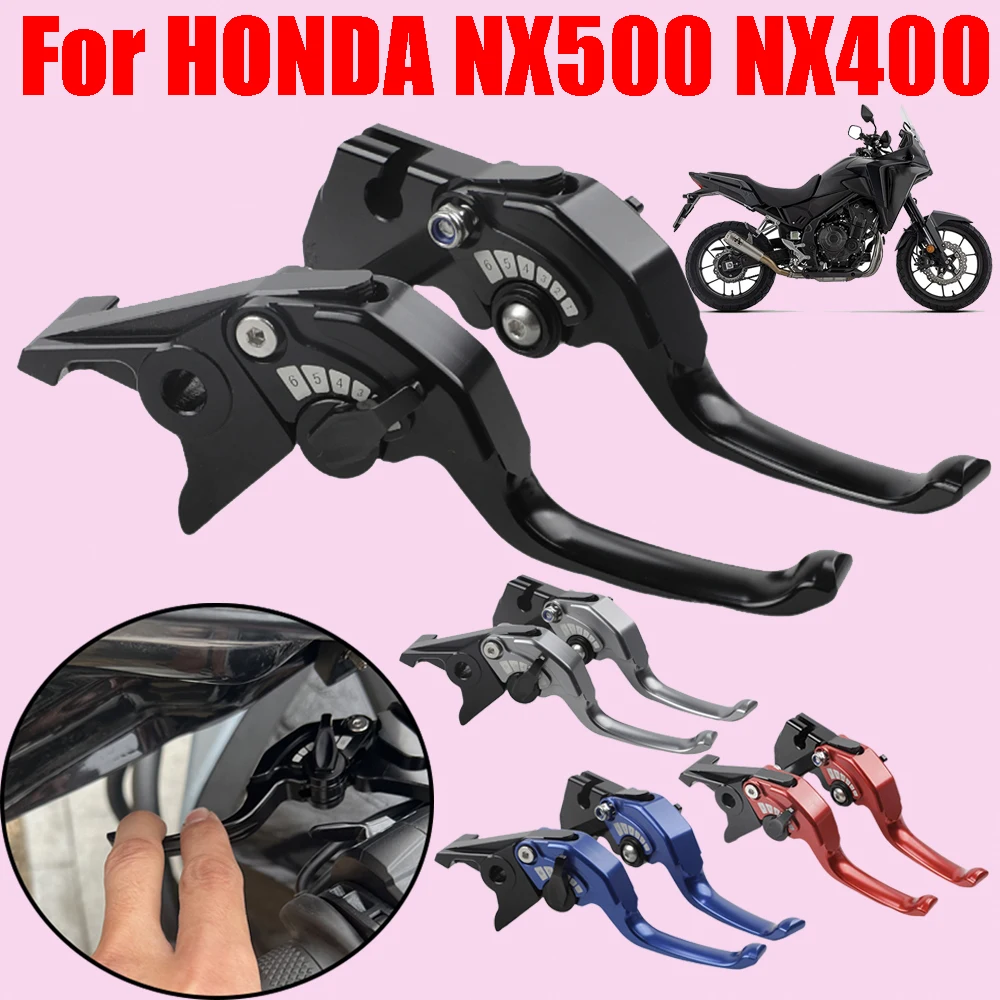 

Новинка для HONDA NX500 NX400 NX 400 NX 500 2024 2025, аксессуары для мотоциклов, два пальца, короткие тормозные рычаги сцепления, ручка тормозного рычага