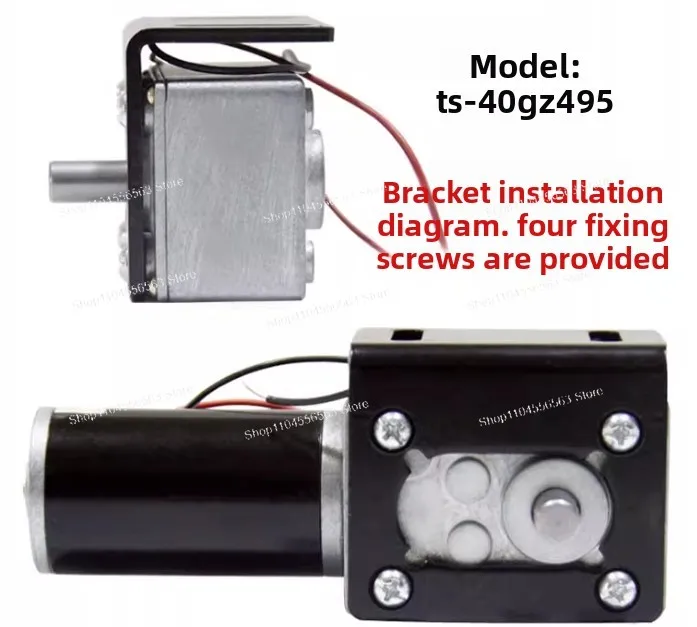 Mini Right Angle Worm Gear Motor 12V/24V | High Torque Metal Gear DC Motor for AGV & Automation