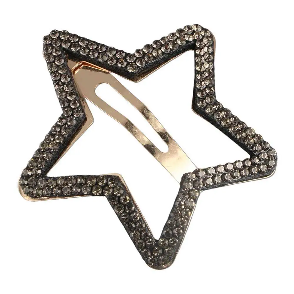 

Sweet Geometric Rhinestone Star BB Clip\ Metal Y2k Star Side Clip Hair Accessories Korean Style Hollow Hair Clip Party