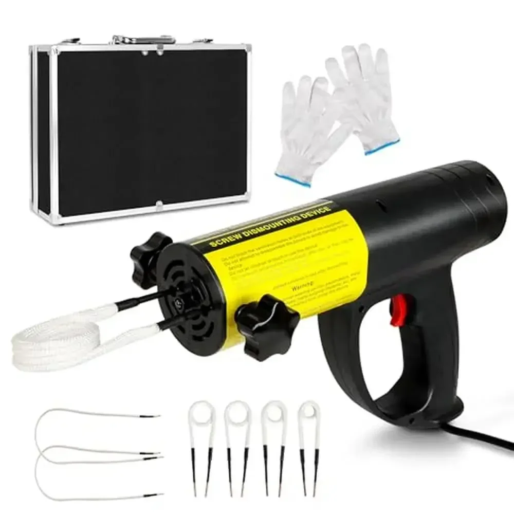 

1500W Handheld Magnetic Induction Heater Kit Bolt Removal Tool Rusty Screw Electromagnetic Heat Machine 1472℉ Fast Heating LED