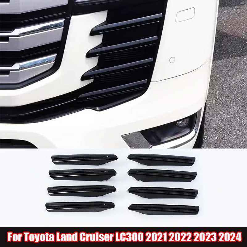 For Toyota Land Cruiser 300 LC300 2022 2023 2024 Rearview Mirrior Cover Front Rear Fog Light Lamp Cover Racing Grid Grille Cover