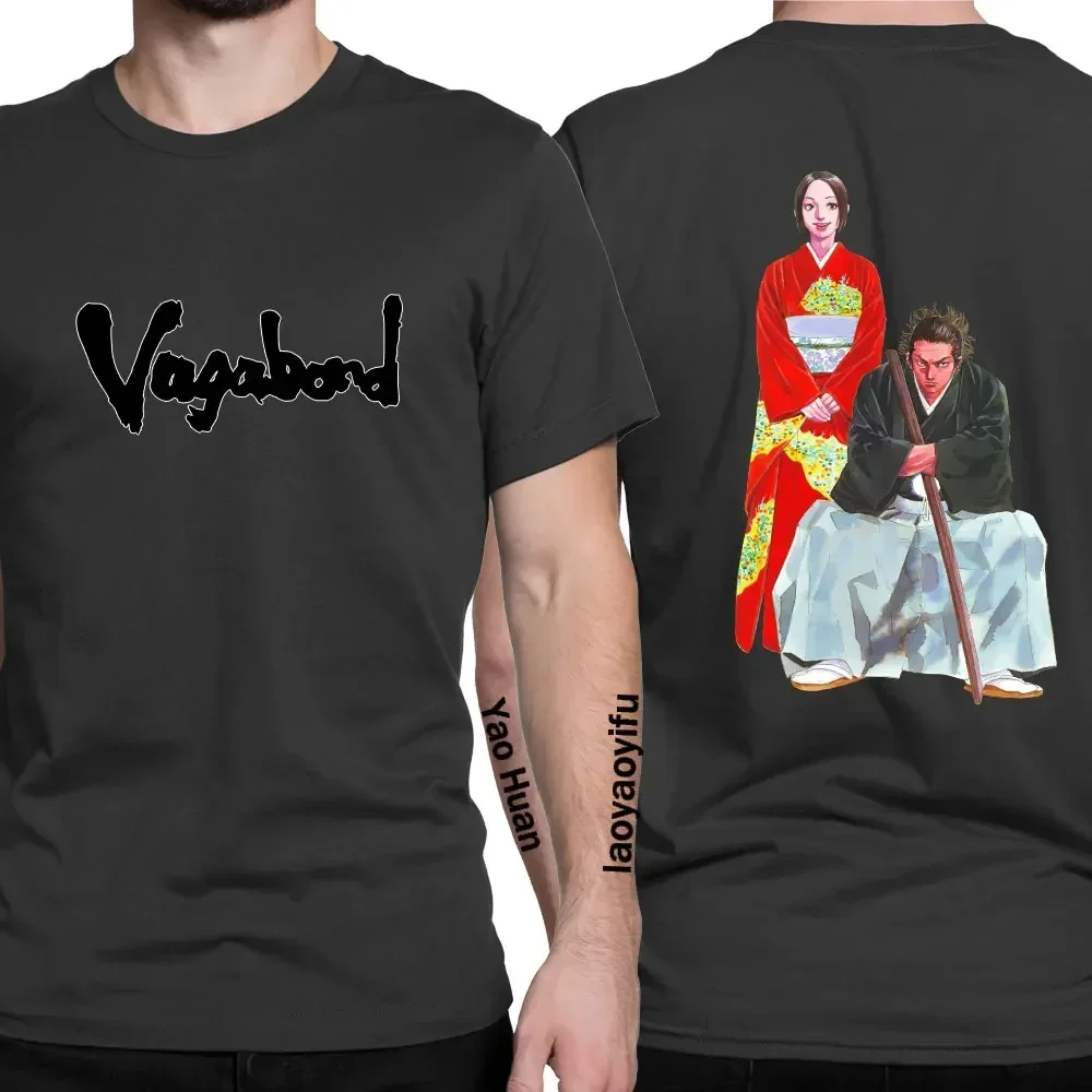 2024 Japan Harajuku Anime Vagabond T Shirt Sasaki Kojiro And Miyamoto Musashi Manga Print T-Shirt Men Woman T Shirts Tops Unisex