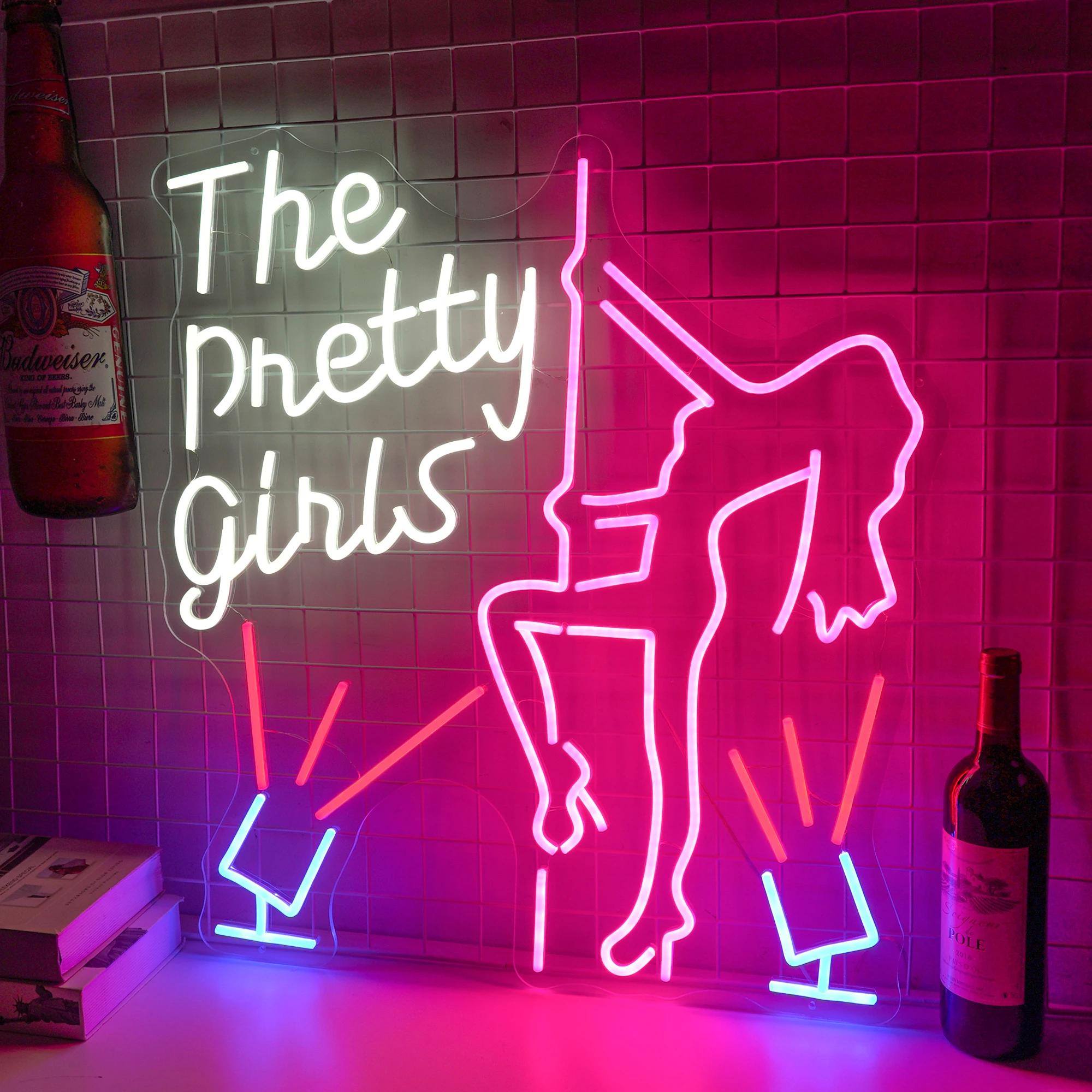 

Pole Dancing Yoga Room Neon Sign Beauty Room Sign Pole Dance Custom Body Woman Neon Light Sign Personalized Logo Center Spa