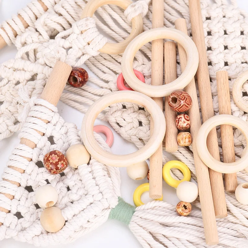 Wholesale Wooden Rings Circle DIY Kids Handmade Unfinished Solid Wood Hoops Craft Wedding Jewelry Making Party Decor 15-150MM