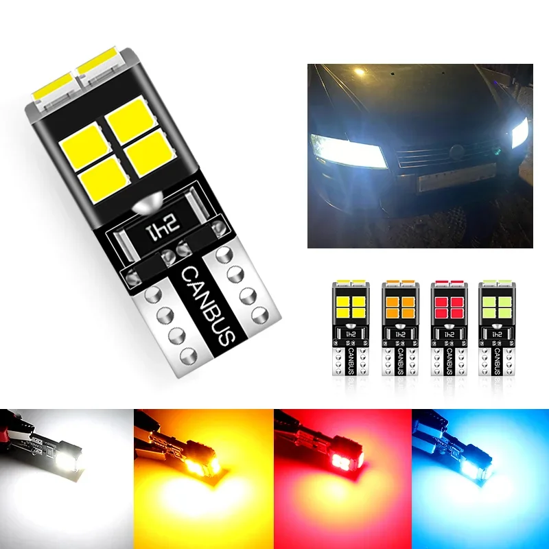 

10 шт. T10 W5W 10SMD 2835 новейший Canbus для светодиодных габаритных огней, парковочные лампы, лампы номерного знака, боковые фонари, автомобильные аксессуары