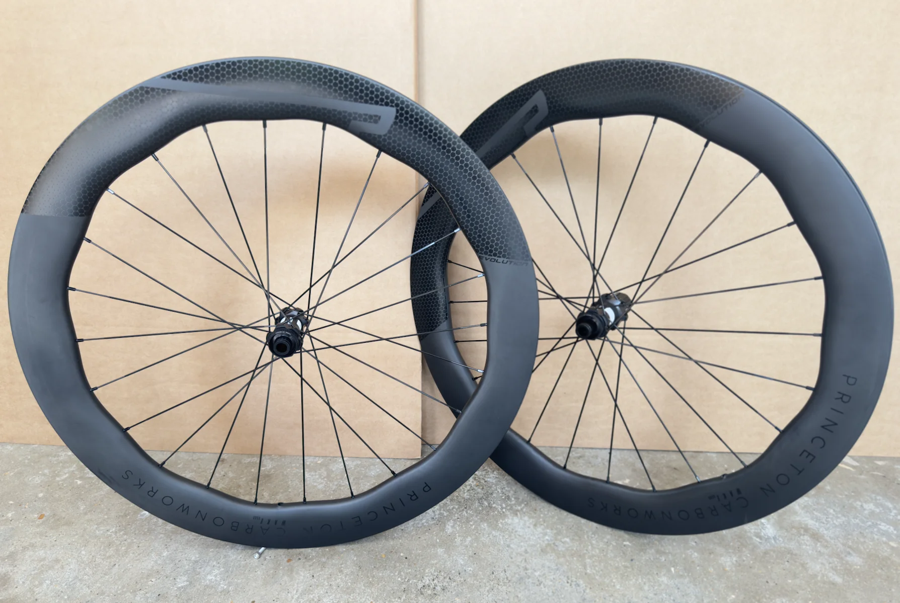 700C Road Bicycle Rim/V Brakes Princeton 6560 width 25/28mm Carbon Fiber Bike Wheelset UD Matte With Clincher/Tubeless/Tubular