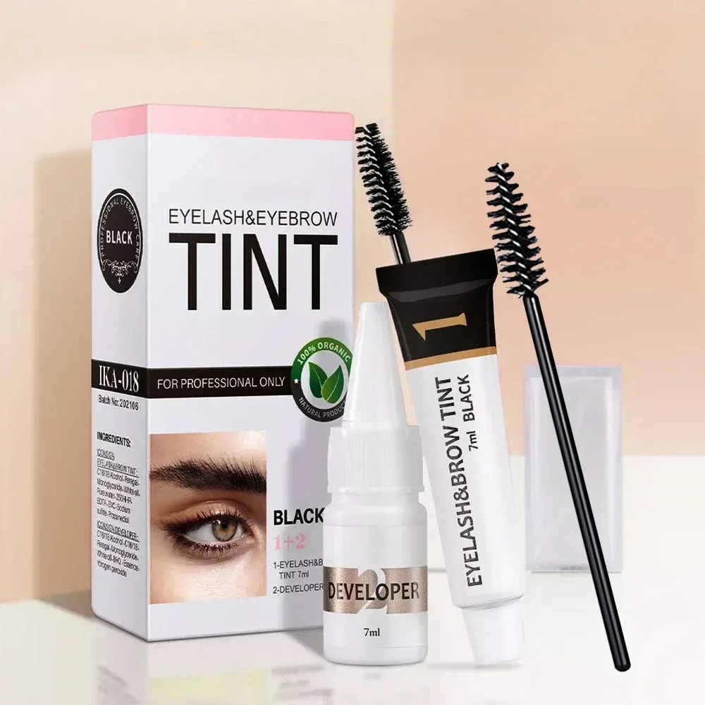 Eyelashes and Eyebrow Tint Dye Professional Eyebrow Dye Waterproof Long-lasting Eyebrow Brow Kit Semi Permanent Brow Lift