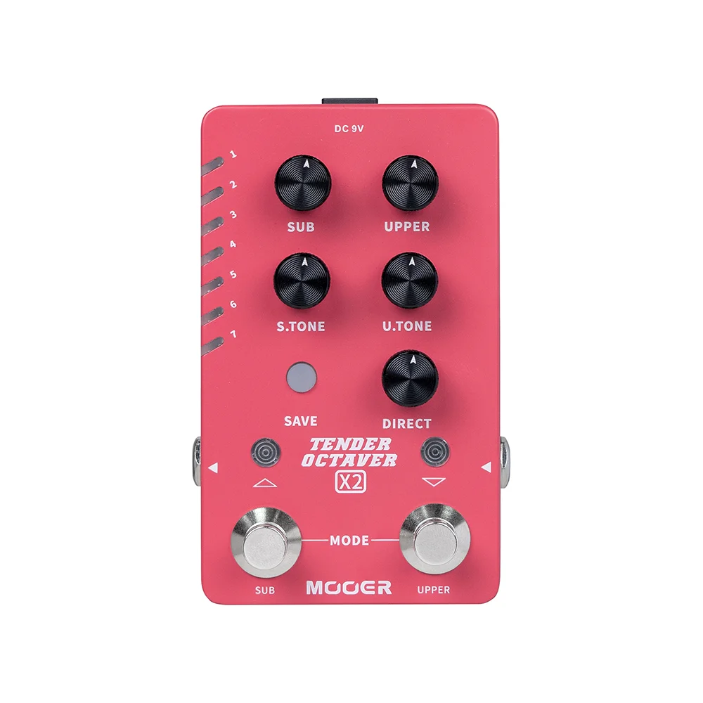 MOOER TENDER OCTAVER X2 предлагает две точные октавы, которые можно переключать и отрегулировать независимо MOOER TENDER OCTAVER X2 предлагает две точные октавы, которые можно переключать и отрегулировать независимо