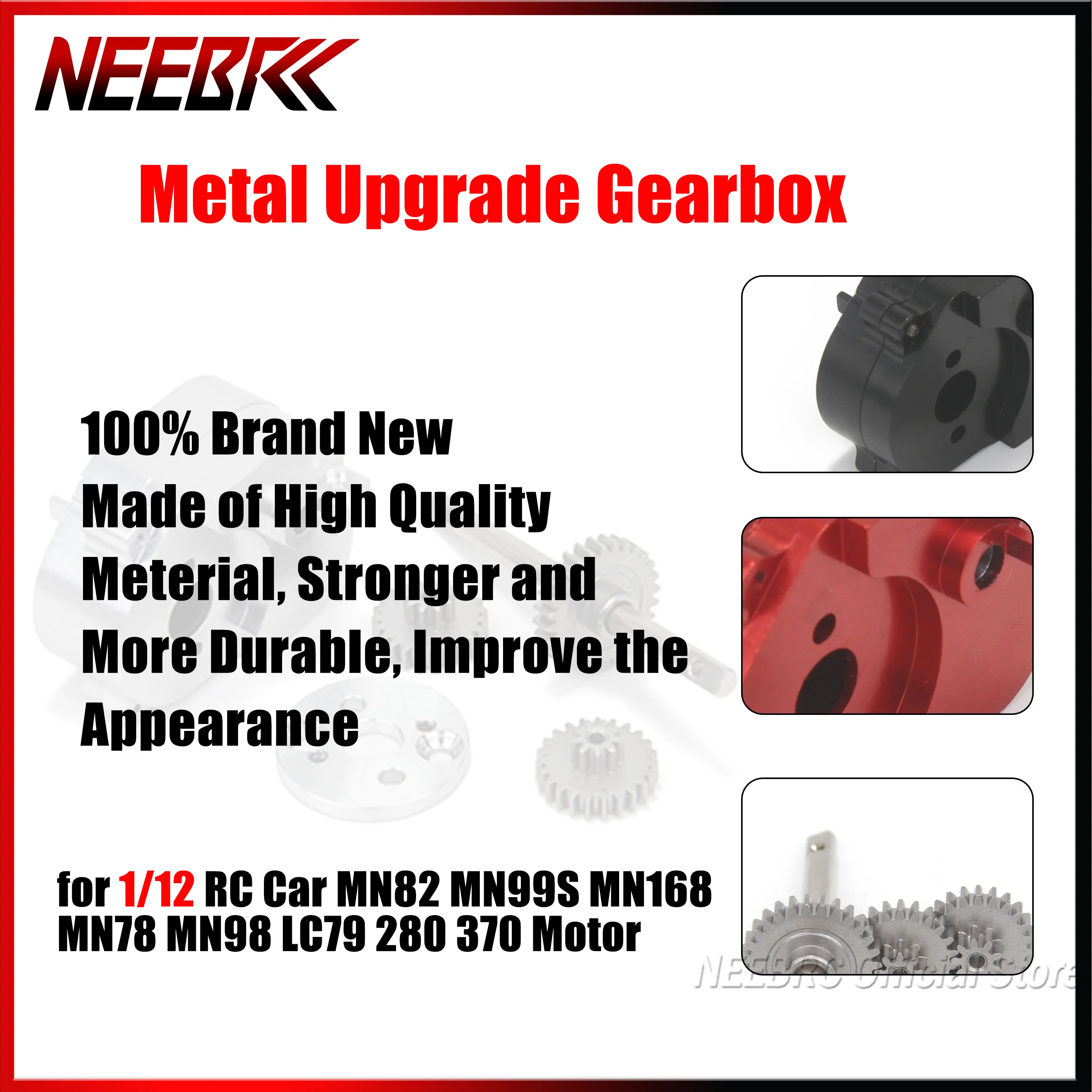 

Металлический обновленный адаптер коробки передач, набор коробки передач для радиоуправляемого автомобиля 1/12 MN82 MN78 MN99S MN168 MN98 MN, модель Rock Crawler, аксессуары