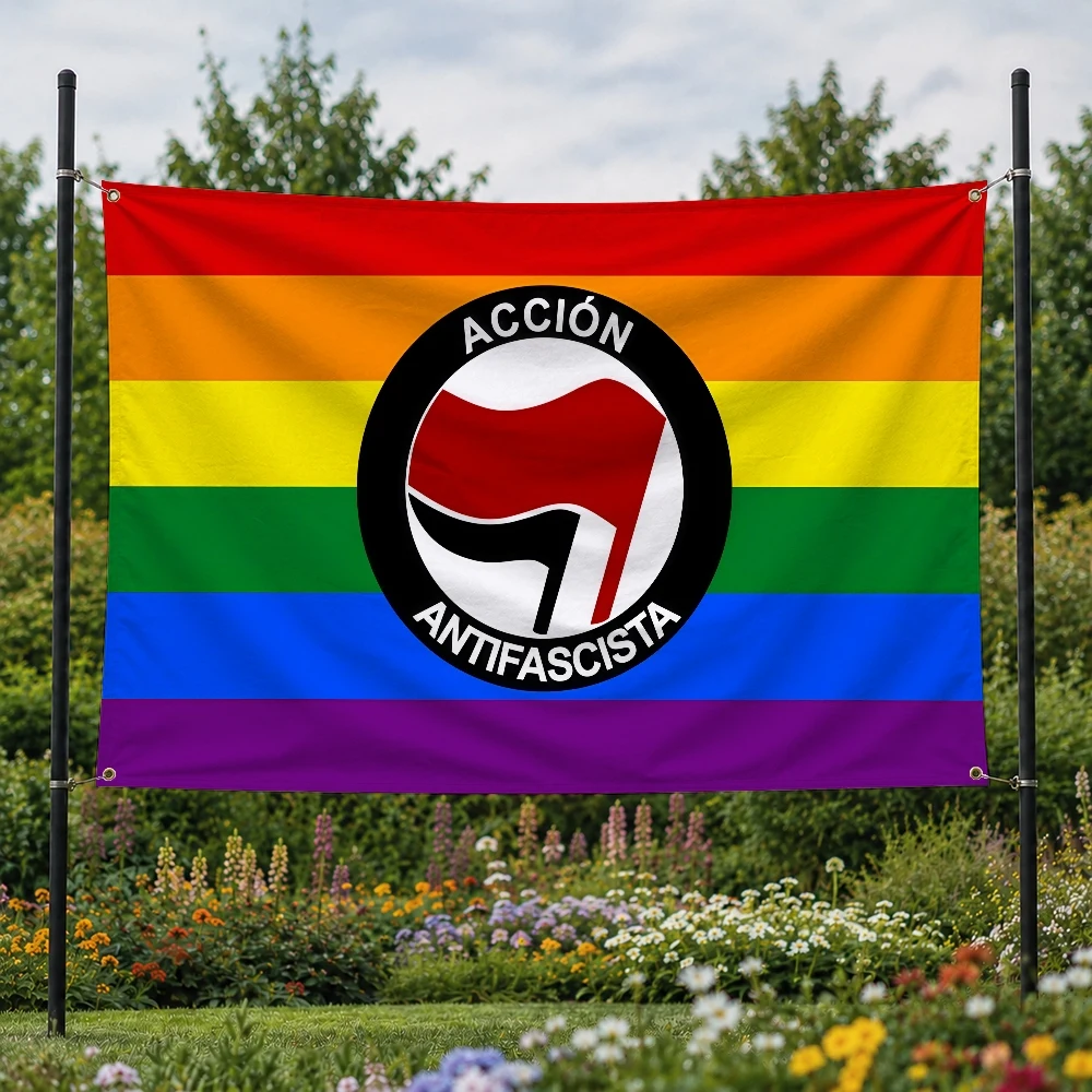 Antifascist Action Outdoor Flag for Home Camping Party Club Decor Garden Yard Wall Hanging Banner