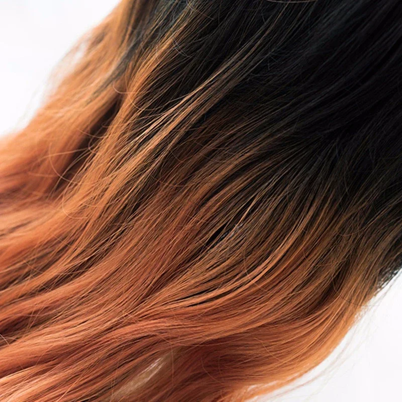 Kamado Nezuko Pruik Nezuko Cosplay 95Cm Gradiënt Lang Haar Accessoires Hittebestendige Synthetische Pruik