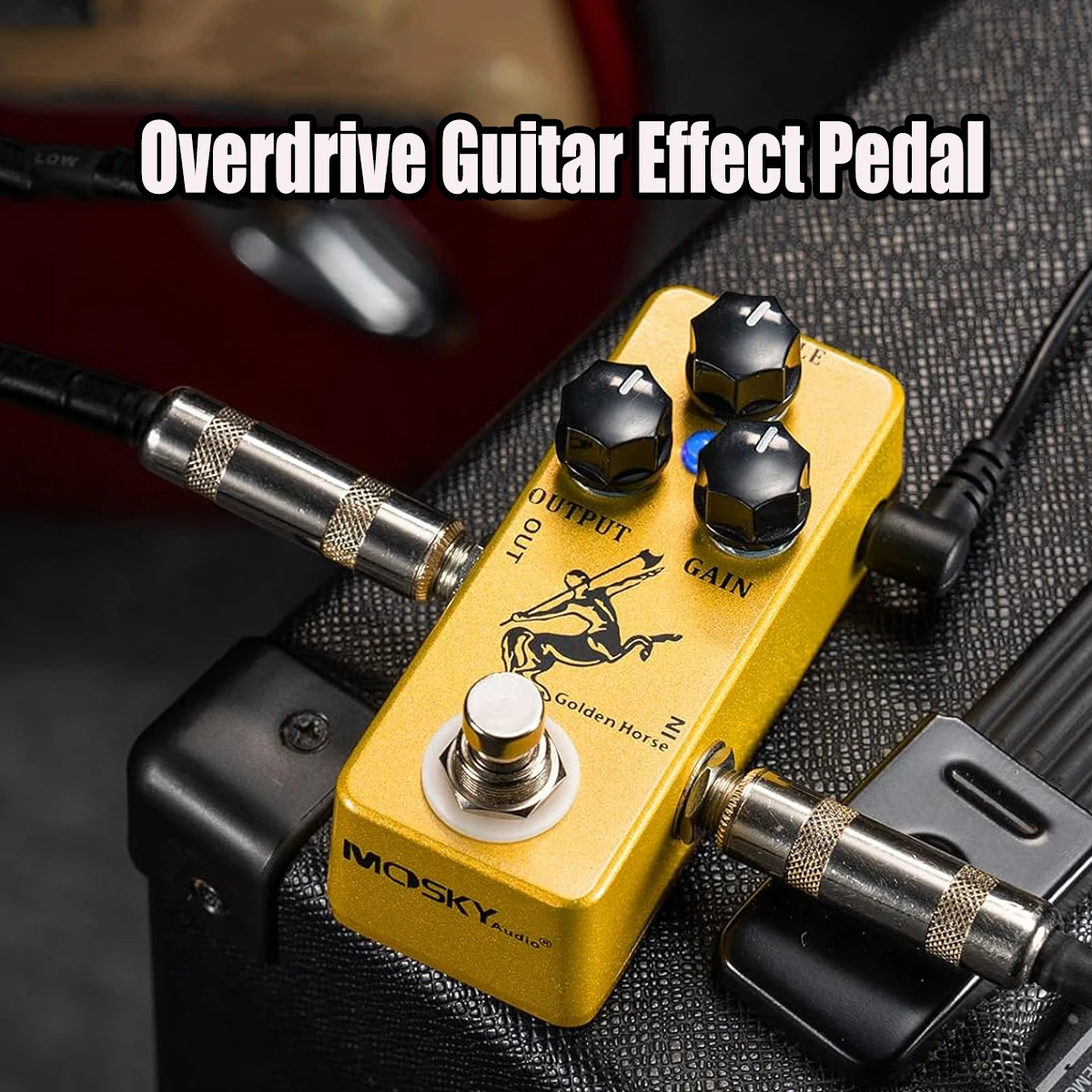

Педаль эффектов для гитары Mosky Golden Horse Overdrive | True Bypass | Двойные голосовые режимы | Аналоговая схема | Гитарный эффект с алюминиевым корпусом