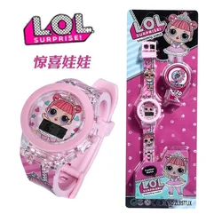 Original LOL Surprise Dolls Cute children's watch cartoon electronic toy watch with light Wrist watches for kids birthday gifts