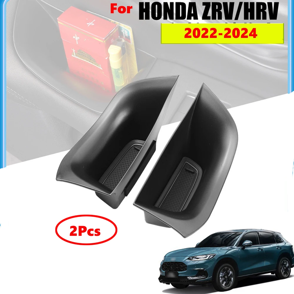 Car Front Side Door Handle Storage Box For Honda ZR-V HR-V 2023 2024 Organizer Container Tray Auto Accessories