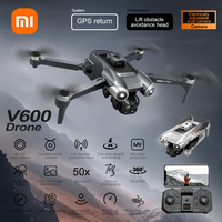 Xiaomi V600 Drone Mini 4 pro max Professional Dual HD Cameras Optical Flow Positioning Avoidance WIFI UAV GPS Quadcopter 2024new