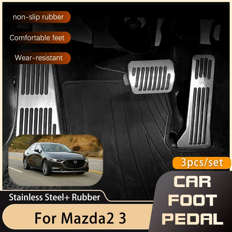 

Автомобильные педали для Toyota Yaris 2022 2015 ~ 2023 R Scion iA DJ BP Mazda2 3 Demio без сверления акселератора, педали тормоза, аксессуары