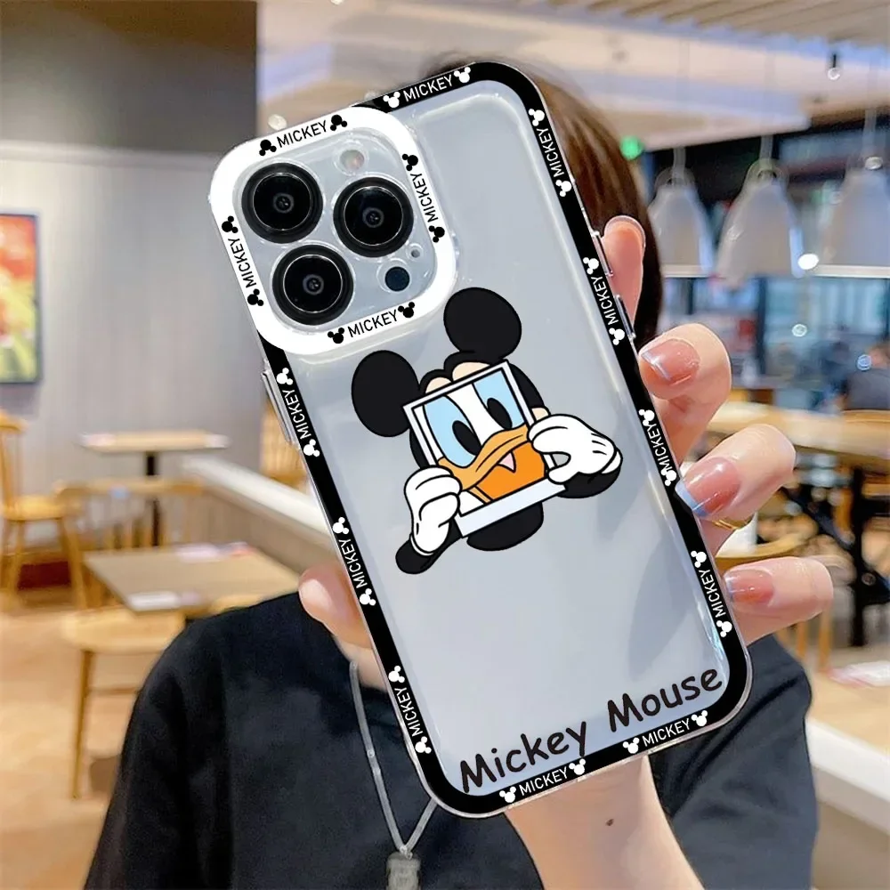 Mode ist Hot Mickeys Minnies Maus Handy hülle für iPhone 15 14 13 12 11 Mini Pro Max x xr xs se 6 6s 7 8 plustran sparent