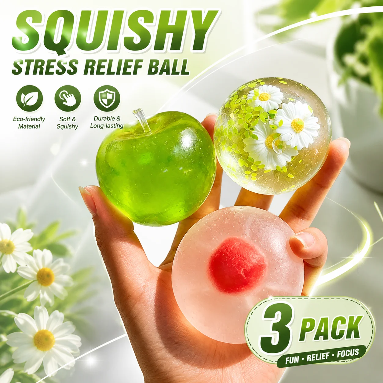 Juguetes antiestrés de mochi de fresa para aliviar la ira y la tensión, juguetes sensoriales de rebote lento para aliviar el estrés, juguete blandito para aliviar el estrés