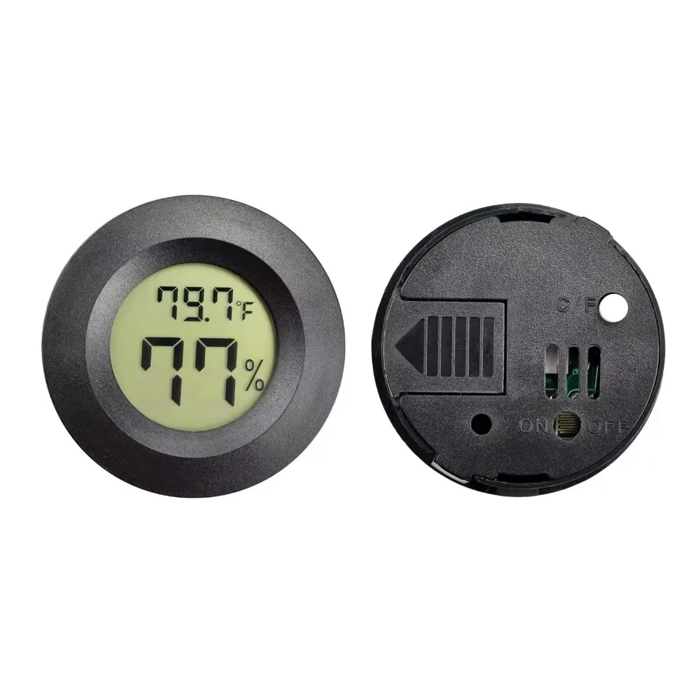 Outdoor Sports Thermometer, Reptile Electronic Hygrometer, Round Hygrometer, Camping Equipment Tool Accessories, Outdoor Gadget