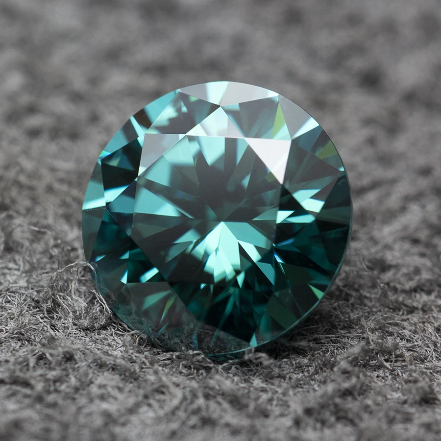 Probador de paso positivo con certificado GRA, Diamante Suelto de moissanita verde esmeralda, 0,5-5,0 CT, VVS1