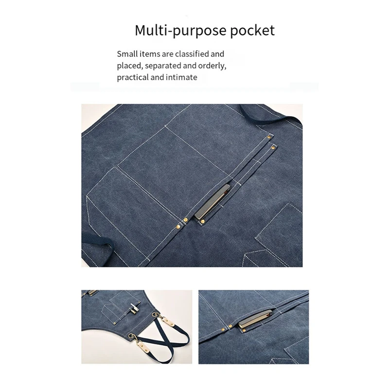 Delantal de jardinería de lona con bolsillos Delantal de taller de jardín para hombres y mujeres