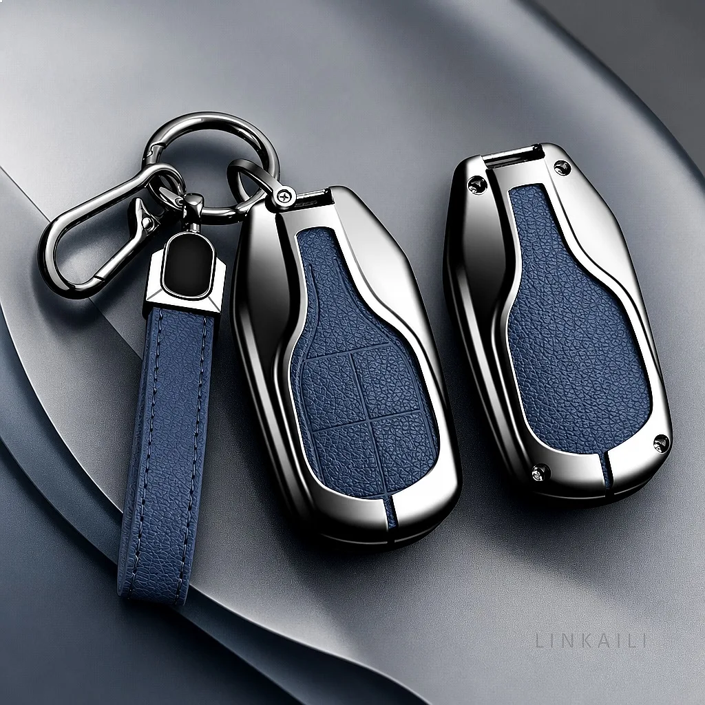Suitable Car Alloy Leather Key Case Cover for Maserati Levante Ghibli Quattroporte GT Granturismo GranCabrio Protect Accessories
