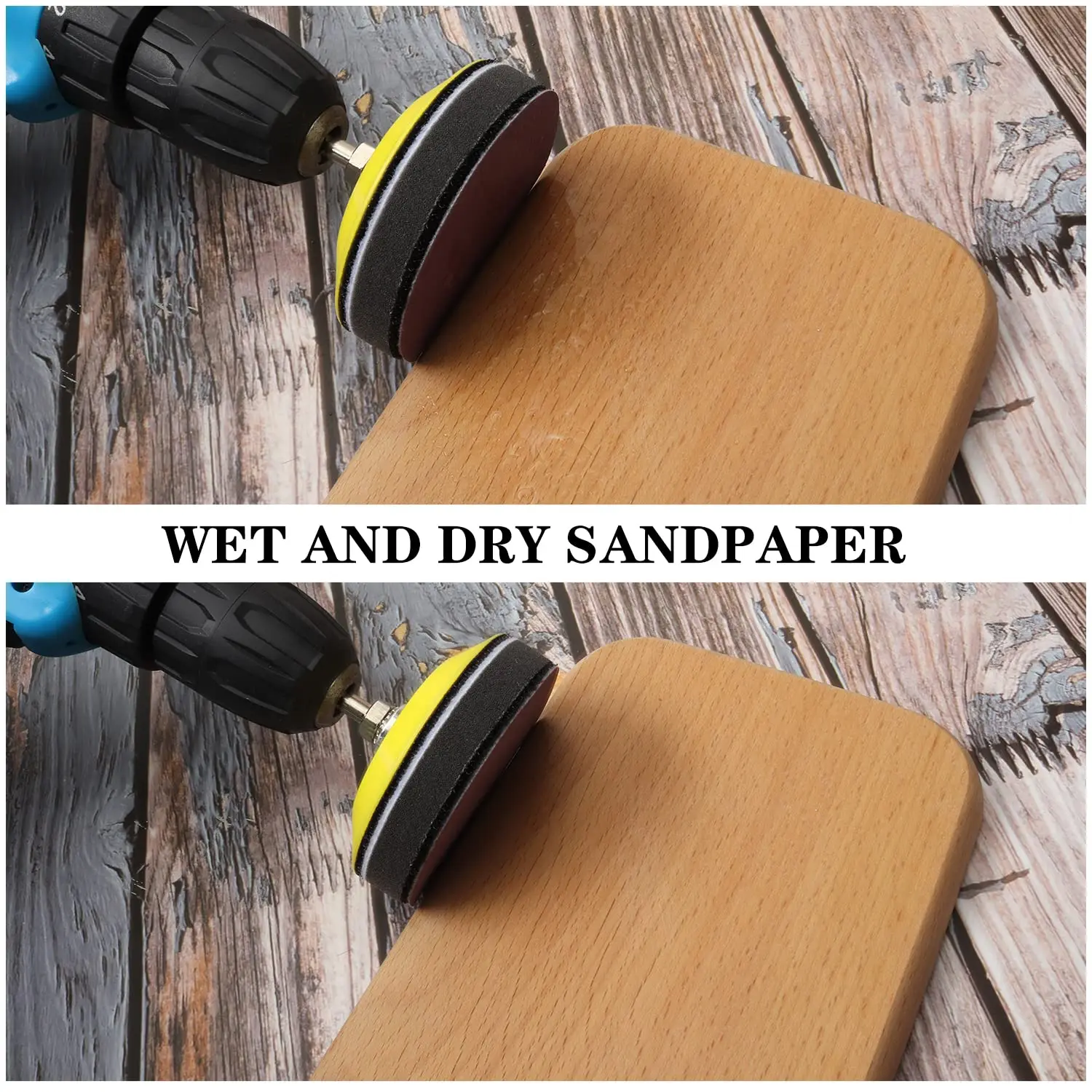 45 Pcs 3 InchHook and Loop Sandpaper Set Drill Sanding Attachment Wet Dry  for Wood Metal Automotive
