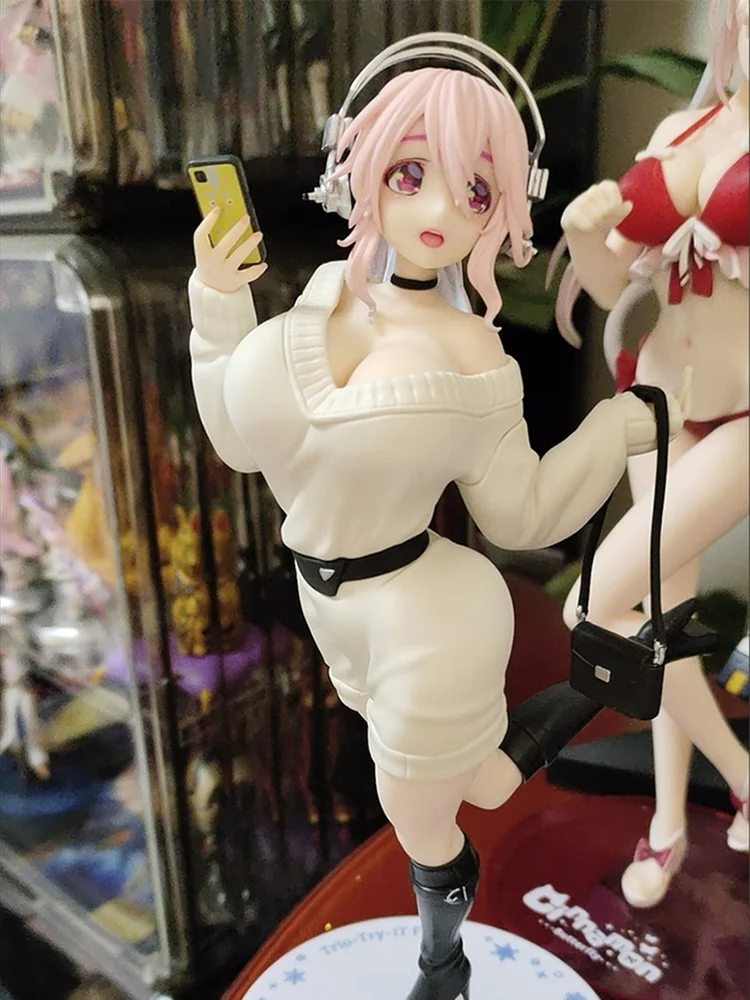 Auf Lager Original Furyu Super Sonico Modell Anime Figur Sammeln Spielzeug Kawaii Desktop Ornament Dekoration Jungen Geburtstag Geschenke