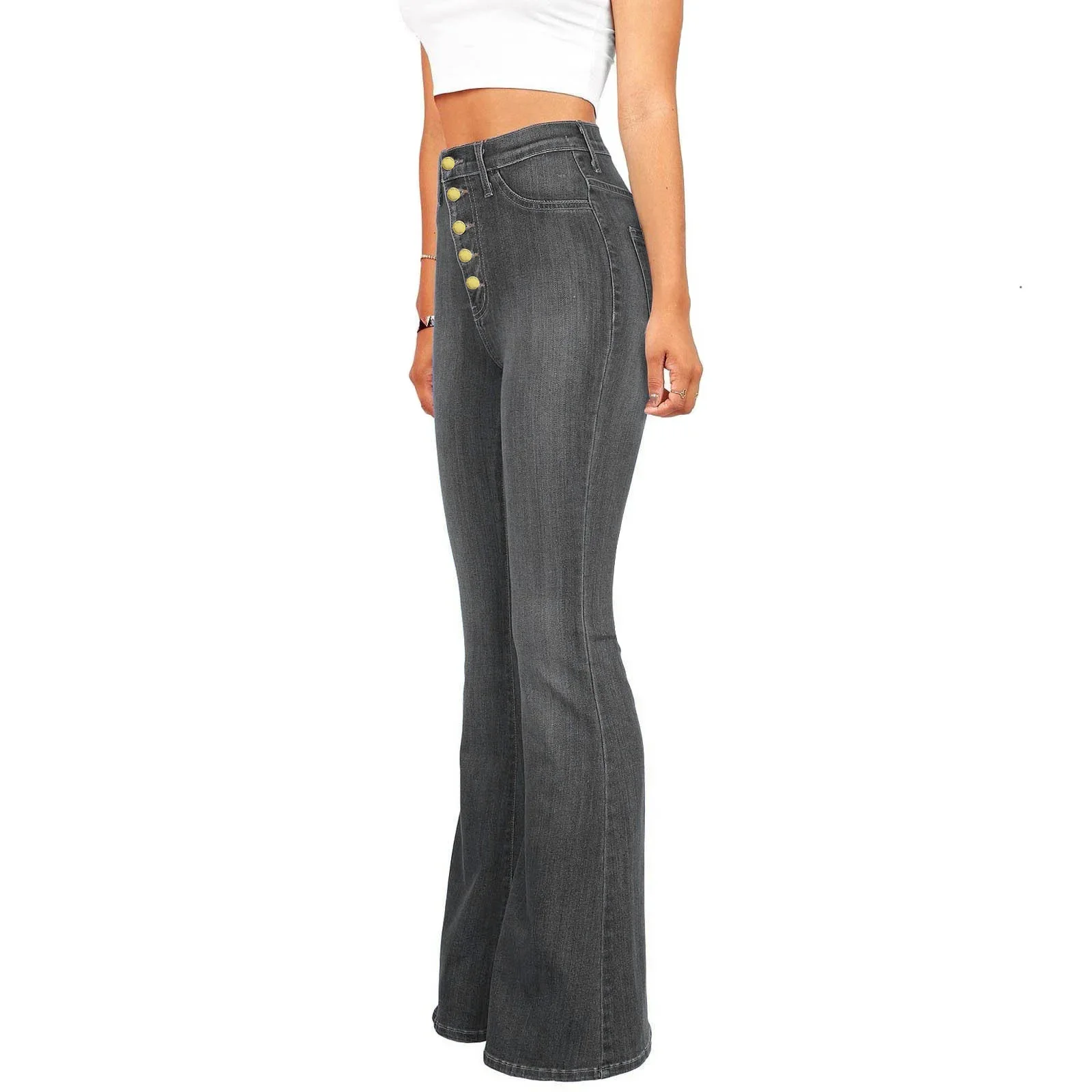 Celana Denim Slim Fit Seksi Bodycon Jeans Wanita Musim Panas Kurus Slim Pinggang Tinggi Bokong Menyala Pensil Jeans Denim Celana