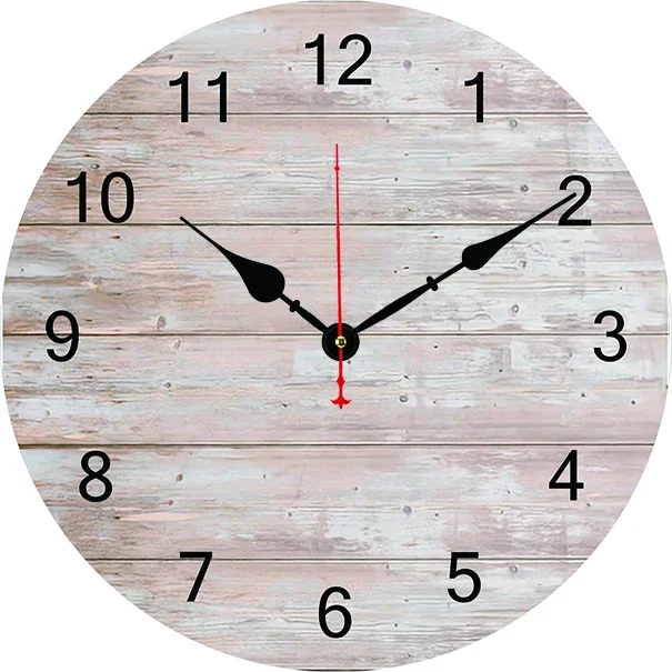 Wood Panel Texture Wall Clock Modern Design Living Room Bedroom Office Decoration Kitchen Clock Art Wall Watch Home Decor