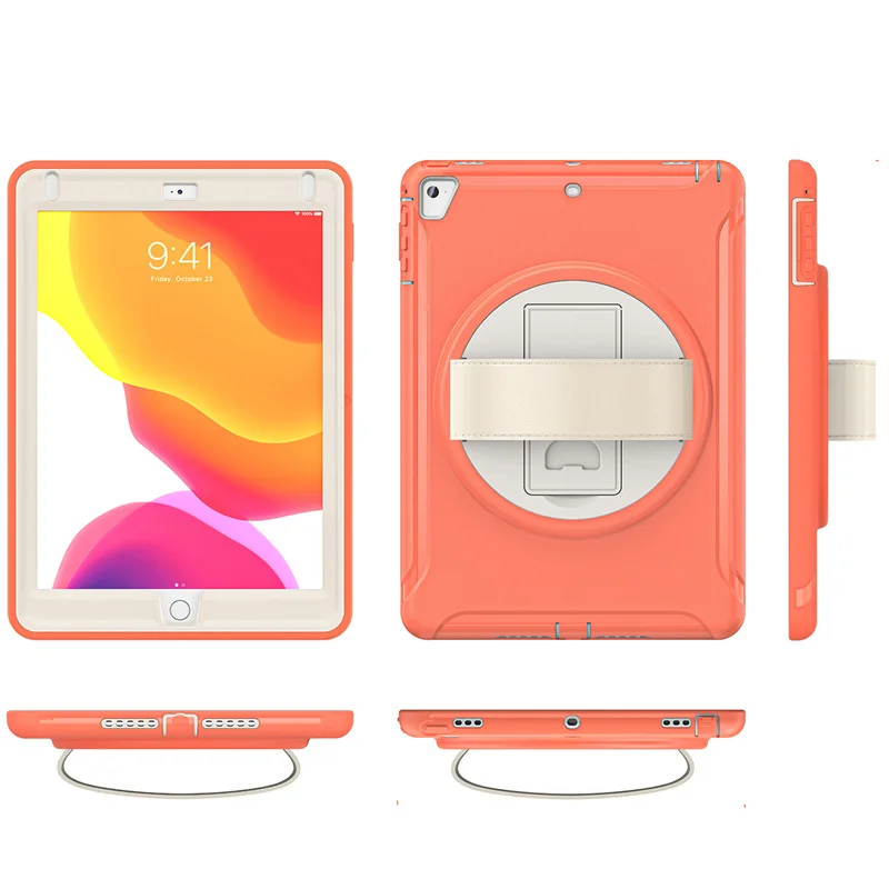 

For IPad Mini 5 Air 3 2 9.7 7th 8th 9th 10.2 10th 10.9 11th Gen 11 inch A16 Shockproof Tablet Case Hand Strap Stand Armor Funda