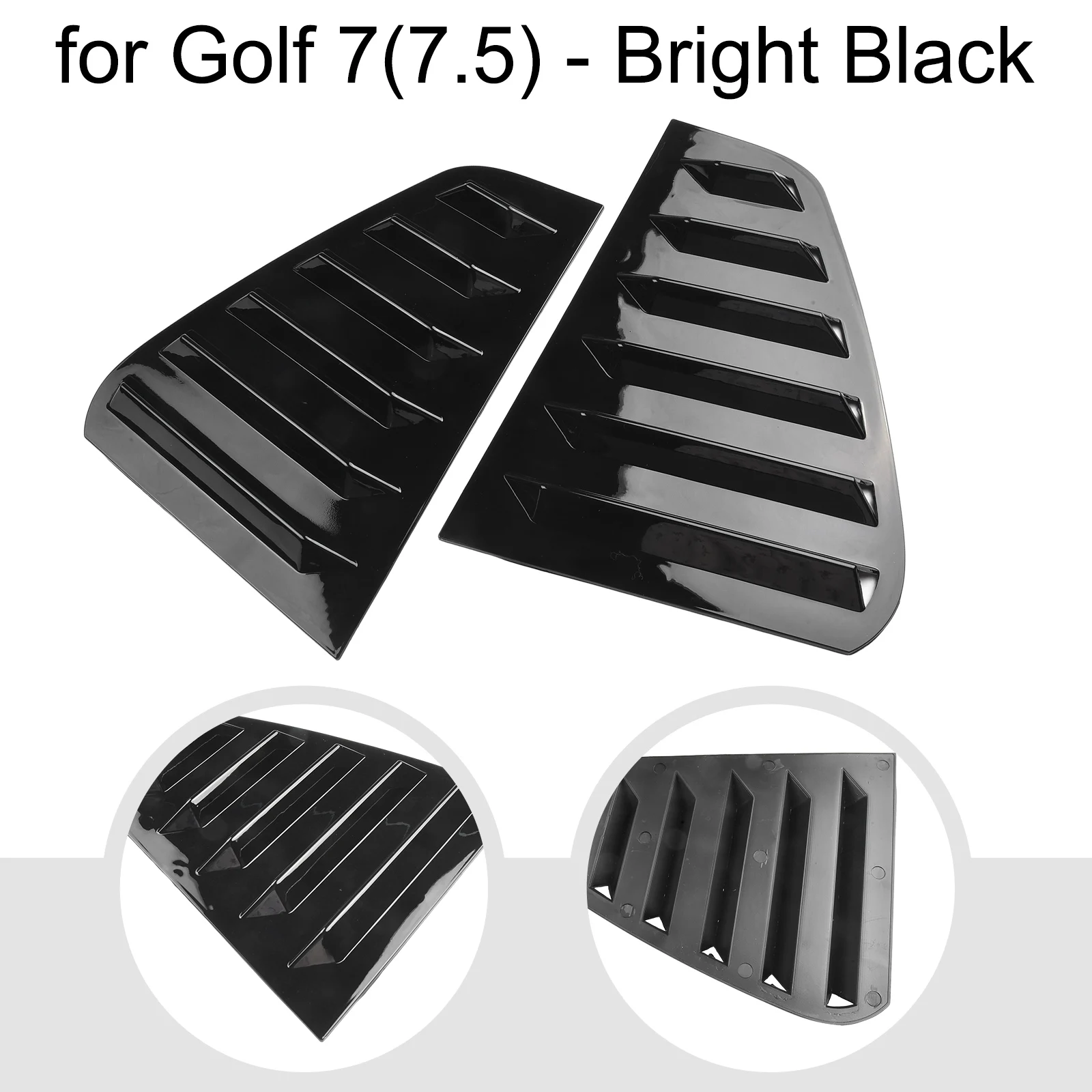 

Для Golf7 MK7 MK7 5 2013 2019 (по всему червца 2013) Глянцевый черный автомобильный задний боковой дверной стеклянный станок, накладка жалюзи