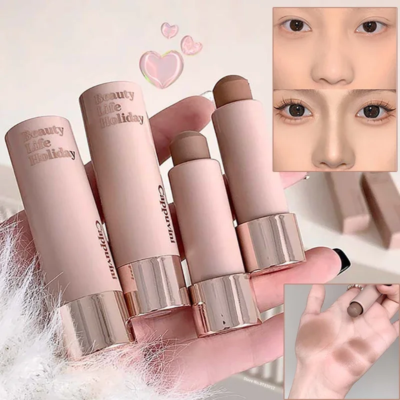 Silky Contour Grooming Stick Natural Gray Brown Nose Shadow Sculpting Facial Three-dimensional Makeup Matte Contouring Pen