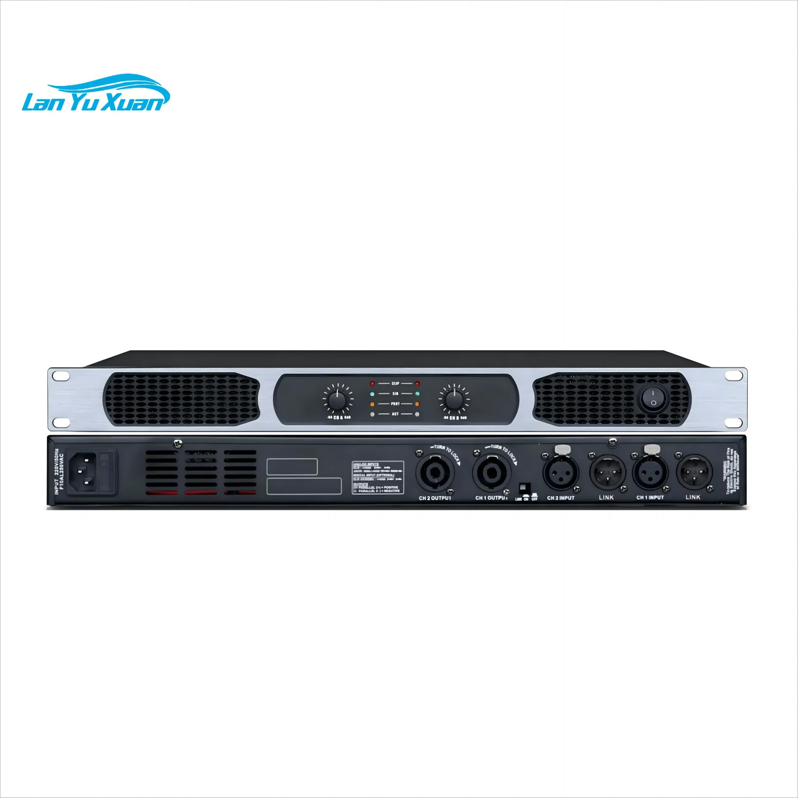

High Quality Professional 2 Channel 1U Audio Digital Power Amplifier for Ktv Conference Room Meeting Outdoor Power Amplifier