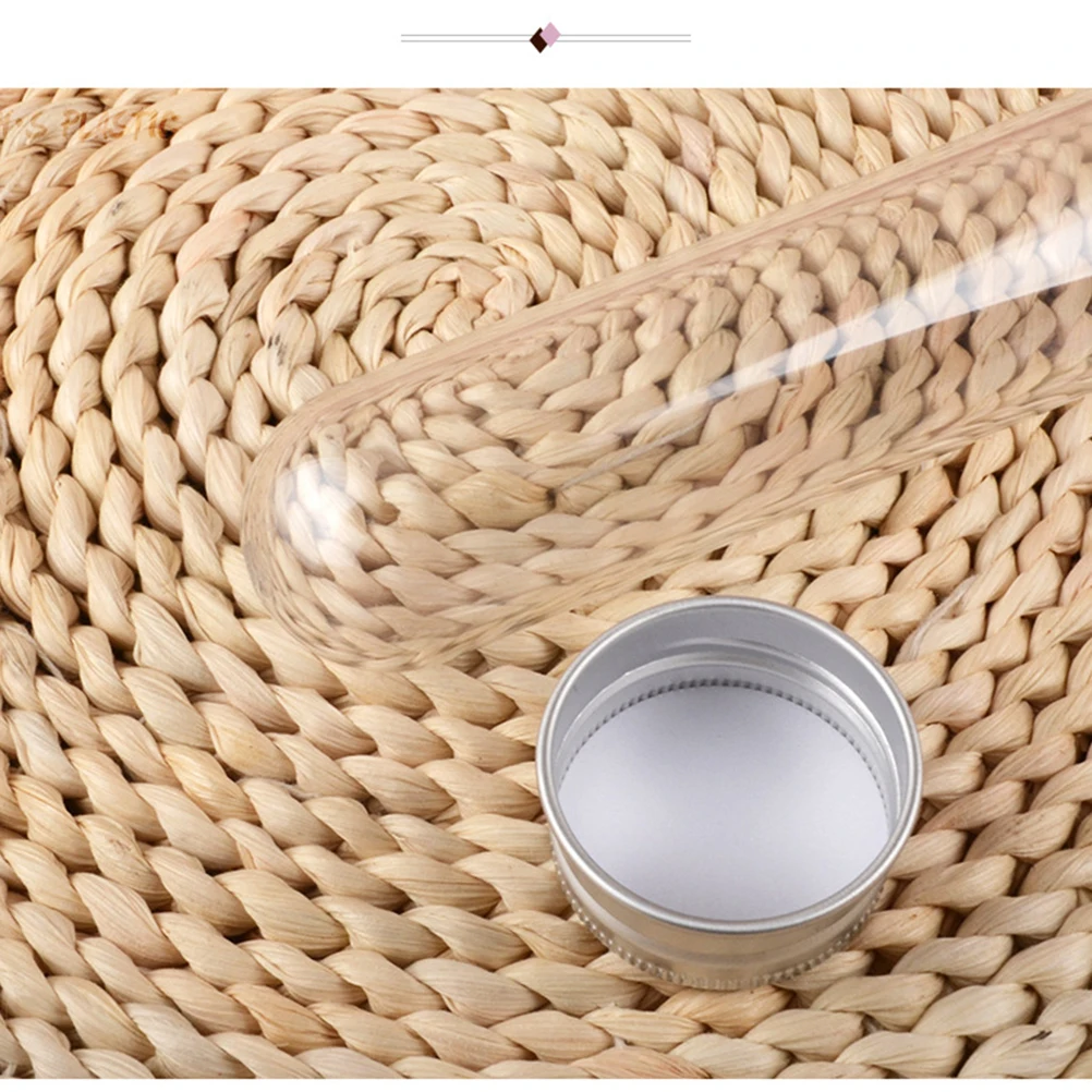 

8 Pcs Plastic Test Tube Bottle Clear Tubes Container Candy Liquid with Lids Bottles
