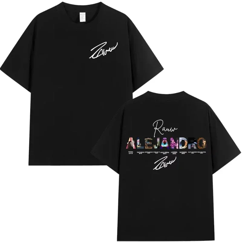 Singer Rauw Alejandro Cosa Nuestra T-shirt Mens Women Vintage Fashion Short Sleeve T-Shirt Casual Oversized T-Shirts